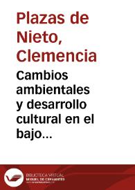 Cambios ambientales y desarrollo cultural en el bajo rio San Jorge | Biblioteca Virtual Miguel de Cervantes