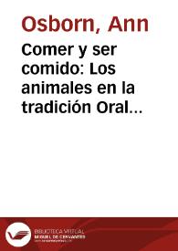 Comer y ser comido: Los animales en la tradición Oral U'W A (Tunebo) | Biblioteca Virtual Miguel de Cervantes