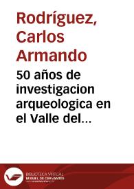 50 años de investigacion arqueologica en el Valle del Cauca | Biblioteca Virtual Miguel de Cervantes