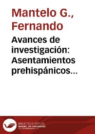 Avances de investigación: Asentamientos prehispánicos en el bajo río Sinú y sur de la Serranía de San Jerónimo | Biblioteca Virtual Miguel de Cervantes