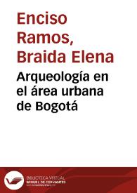 Arqueología en el área urbana de Bogotá | Biblioteca Virtual Miguel de Cervantes