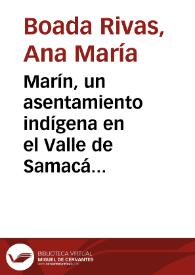 Marín, un asentamiento indígena en el Valle de Samacá (Boyacá) | Biblioteca Virtual Miguel de Cervantes