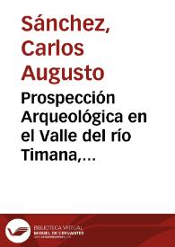 Prospección Arqueológica en el Valle del río Timana, Huila | Biblioteca Virtual Miguel de Cervantes