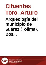 Arqueología del municipio de Suárez (Tolima). Dos tradiciones alfareras | Biblioteca Virtual Miguel de Cervantes