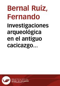 Investigaciones arqueológica en el antiguo cacicazgo de Bogotá (Funza - Cundinamarca) | Biblioteca Virtual Miguel de Cervantes