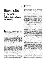 Héroes, mitos y victorias. Sobre Luis Alberto de Cuenca / José Carlos Llop | Biblioteca Virtual Miguel de Cervantes