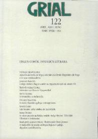 Grial : revista galega de cultura. Núm. 122, 1994 | Biblioteca Virtual Miguel de Cervantes