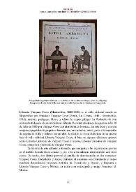 Librería Vázquez Cores (Montevideo, 1885-1930) [Semblanza] / Carmen Luna Sellés | Biblioteca Virtual Miguel de Cervantes