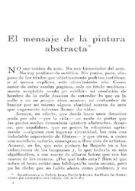 El mensaje de la pintura abstracta / Pedro Laín Entralgo | Biblioteca Virtual Miguel de Cervantes