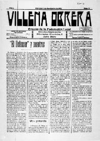 Villena Obrera. Núm. 3, 3 de noviembre de 1912 | Biblioteca Virtual Miguel de Cervantes