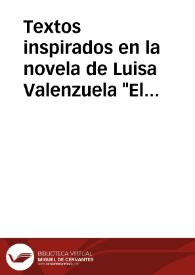 Textos críticos inspirados en la novela de Luisa Valenzuela "El Mañana" (2010) | Biblioteca Virtual Miguel de Cervantes