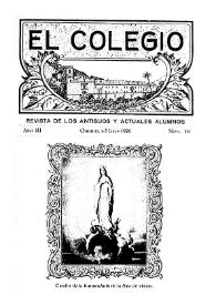 El Colegio : Revista de los Antiguos y Actuales Alumnos. Núm. 10, mayo de 1926 | Biblioteca Virtual Miguel de Cervantes