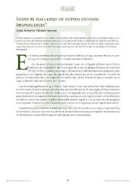 Sobre el hallazgo de nuevos enigmas desplegables / José Antonio Alonso Ramos | Biblioteca Virtual Miguel de Cervantes