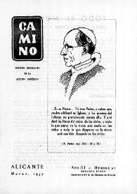 Camino: Boletín del Consejo Diocesano de los Hombres de Acción Católica. Núm. 27, marzo de 1957 | Biblioteca Virtual Miguel de Cervantes