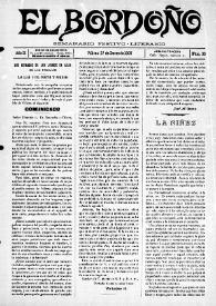 El Bordoño : Semanario Festivo-Literario. Núm. 33, 27 de enero de 1907 | Biblioteca Virtual Miguel de Cervantes