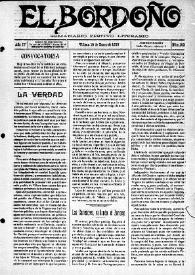 El Bordoño : Semanario Festivo-Literario. Núm. 103, 10 de enero de 1909 | Biblioteca Virtual Miguel de Cervantes