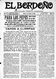 El Bordoño : Semanario Festivo-Literario. Núm. 112, 14 de marzo de 1909 | Biblioteca Virtual Miguel de Cervantes