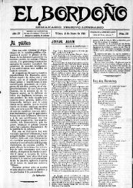 El Bordoño : Semanario Festivo-Literario. Núm. 132, 12 de enero de 1913 | Biblioteca Virtual Miguel de Cervantes