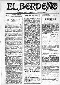 El Bordoño : Semanario Festivo-Literario. Núm. 154, 15 de junio de 1913 | Biblioteca Virtual Miguel de Cervantes