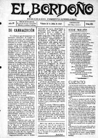 El Bordoño : Semanario Festivo-Literario. Núm. 159, 20 de julio de 1913 | Biblioteca Virtual Miguel de Cervantes