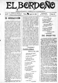 El Bordoño : Semanario Festivo-Literario. Núm. 161, 3 de agosto de 1913 | Biblioteca Virtual Miguel de Cervantes