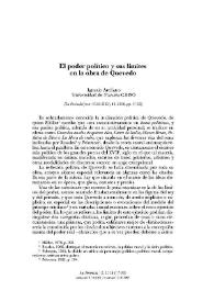 El poder político y sus límites en la obra de Quevedo / Ignacio Arrellano | Biblioteca Virtual Miguel de Cervantes