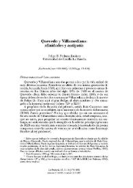 Quevedo y Villamediana: afinidades y antipatía / Felipe B. Pedraza Jiménez | Biblioteca Virtual Miguel de Cervantes