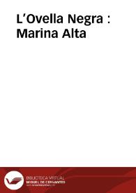 L’Ovella Negra : Marina Alta | Biblioteca Virtual Miguel de Cervantes
