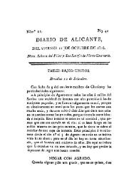 Diario de Alicante. Núm. 11, 11 de octubre de 1816 | Biblioteca Virtual Miguel de Cervantes