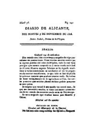 Diario de Alicante. Núm. 36, 5 de noviembre de 1816 | Biblioteca Virtual Miguel de Cervantes