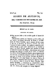 Diario de Alicante. Núm. 39, 8 de noviembre de 1816 | Biblioteca Virtual Miguel de Cervantes