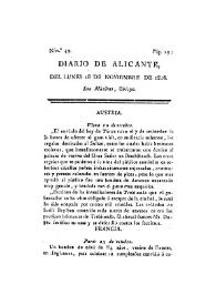 Diario de Alicante. Núm. 49, 18 de noviembre de 1816 | Biblioteca Virtual Miguel de Cervantes