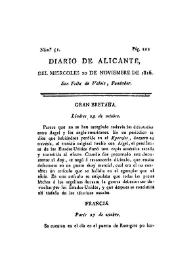 Diario de Alicante. Núm. 51, 20 de noviembre de 1816 | Biblioteca Virtual Miguel de Cervantes