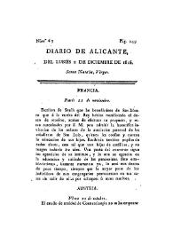 Diario de Alicante. Núm. 63, 2 de diciembre de 1816 | Biblioteca Virtual Miguel de Cervantes
