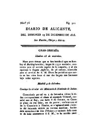 Diario de Alicante. Núm. 76, 15 de diciembre de 1816 | Biblioteca Virtual Miguel de Cervantes