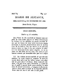 Diario de Alicante. Núm. 85, 24 de diciembre de 1816 | Biblioteca Virtual Miguel de Cervantes