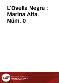 L’Ovella Negra : Marina Alta. Núm. 0 | Biblioteca Virtual Miguel de Cervantes