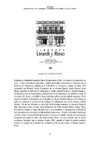 Librería y Editorial Linardi y Risso (Montevideo, 1944- ) [Semblanza] / Alejandra Torres Torres  | Biblioteca Virtual Miguel de Cervantes