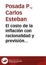 El costo de la inflación con racionalidad y previsión perfectas | Biblioteca Virtual Miguel de Cervantes