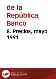 8. Precios, mayo 1991 | Biblioteca Virtual Miguel de Cervantes