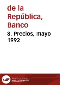 8. Precios, mayo 1992 | Biblioteca Virtual Miguel de Cervantes
