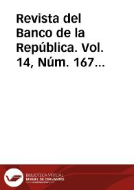 Revista del Banco de la República. Vol. 14, Núm. 167 (septiembre 1941) | Biblioteca Virtual Miguel de Cervantes