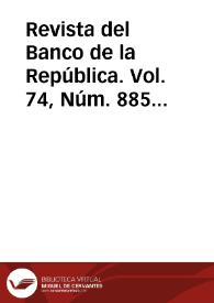 Revista del Banco de la República. Vol. 74, Núm. 885 (julio 2001) | Biblioteca Virtual Miguel de Cervantes