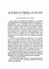 Un retrato de Fernando VII por Goya / por Elías Ortiz de la Torre | Biblioteca Virtual Miguel de Cervantes