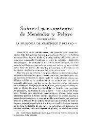 Sobre el pensamiento de Menéndez y Pelayo / por Eugenio D'ors | Biblioteca Virtual Miguel de Cervantes