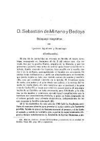 Don Sebastián de Miñano y Bedoya. Bosquejo biográfico (continuación) / por Ignacio Aguilera y Santiago | Biblioteca Virtual Miguel de Cervantes