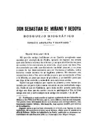 Don Sebastián de Miñano y Bedoya. Bosquejo biográfico / por Ignacio Aguilera y Santiago | Biblioteca Virtual Miguel de Cervantes