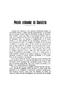 Pereda animador de Cantabria / Blanca de los Ríos De Lampérez | Biblioteca Virtual Miguel de Cervantes
