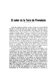 El señor de la Torre de Provedaño / Luis Araujo-Costa | Biblioteca Virtual Miguel de Cervantes
