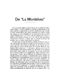 De "La Montálvez" / Narciso Alonso Cortés | Biblioteca Virtual Miguel de Cervantes